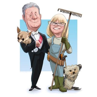 Caricatura de Pareja Regalo de Aniversario