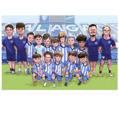 Caricatura de equipo deportivo