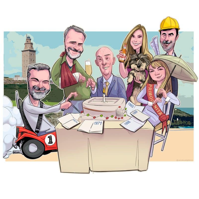 Familia caricatura
